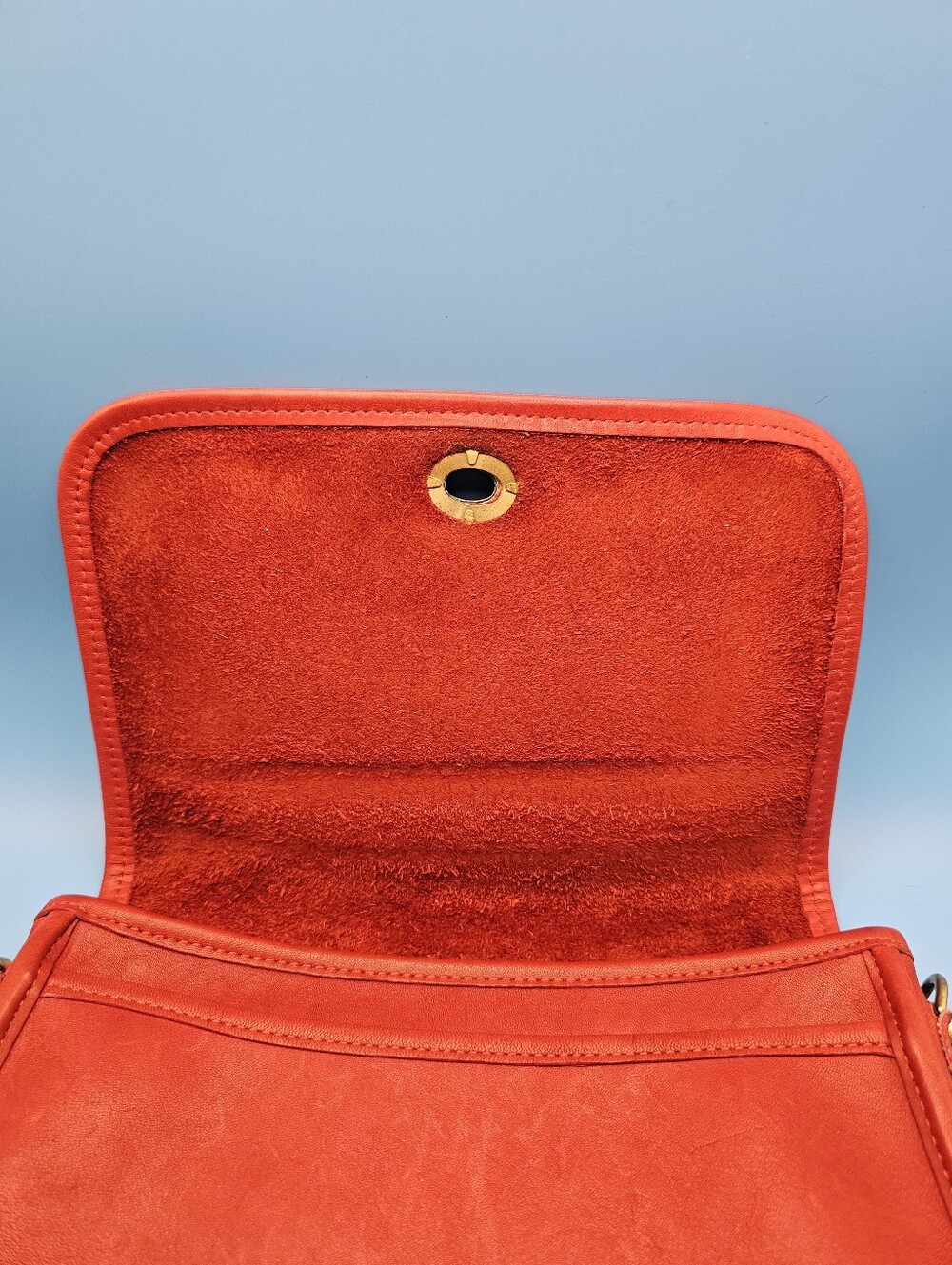 Vintage Coach Fully Convertible Clutch Vibrant Red Bag Creed 869-7751 - Picture 3 of 16